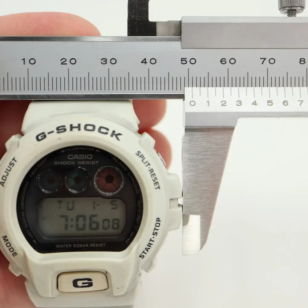 Casio G Shock DW-6900FS White 51mm Digital Watch Alarm Chrono w New Battery